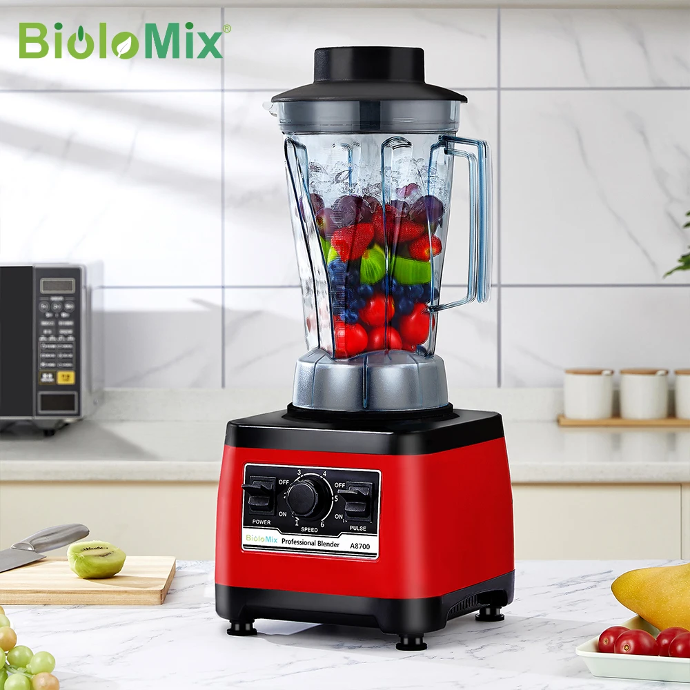 【7 Years Warranty】BioloMix Blender for kitchen 2200W Commercial Grade Heavy Duty Blender For Shakes, Smoothies, Ice