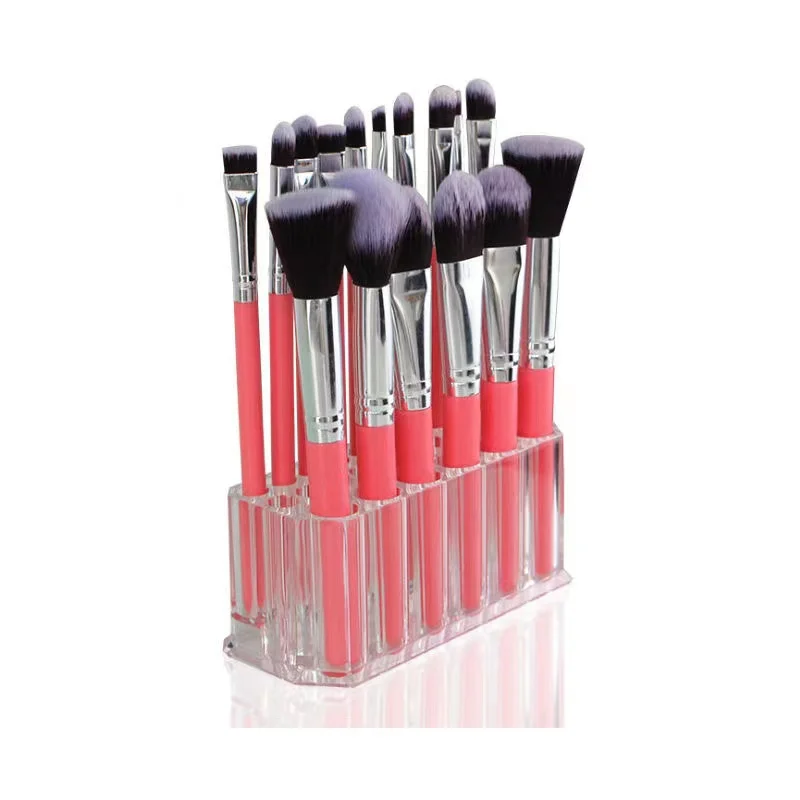 

26 Slots Acrylic Makeup Brush Organizer Holder Clear Cosmetic Brushes Storage box Eyeliner Lip Liner Holder Organizer