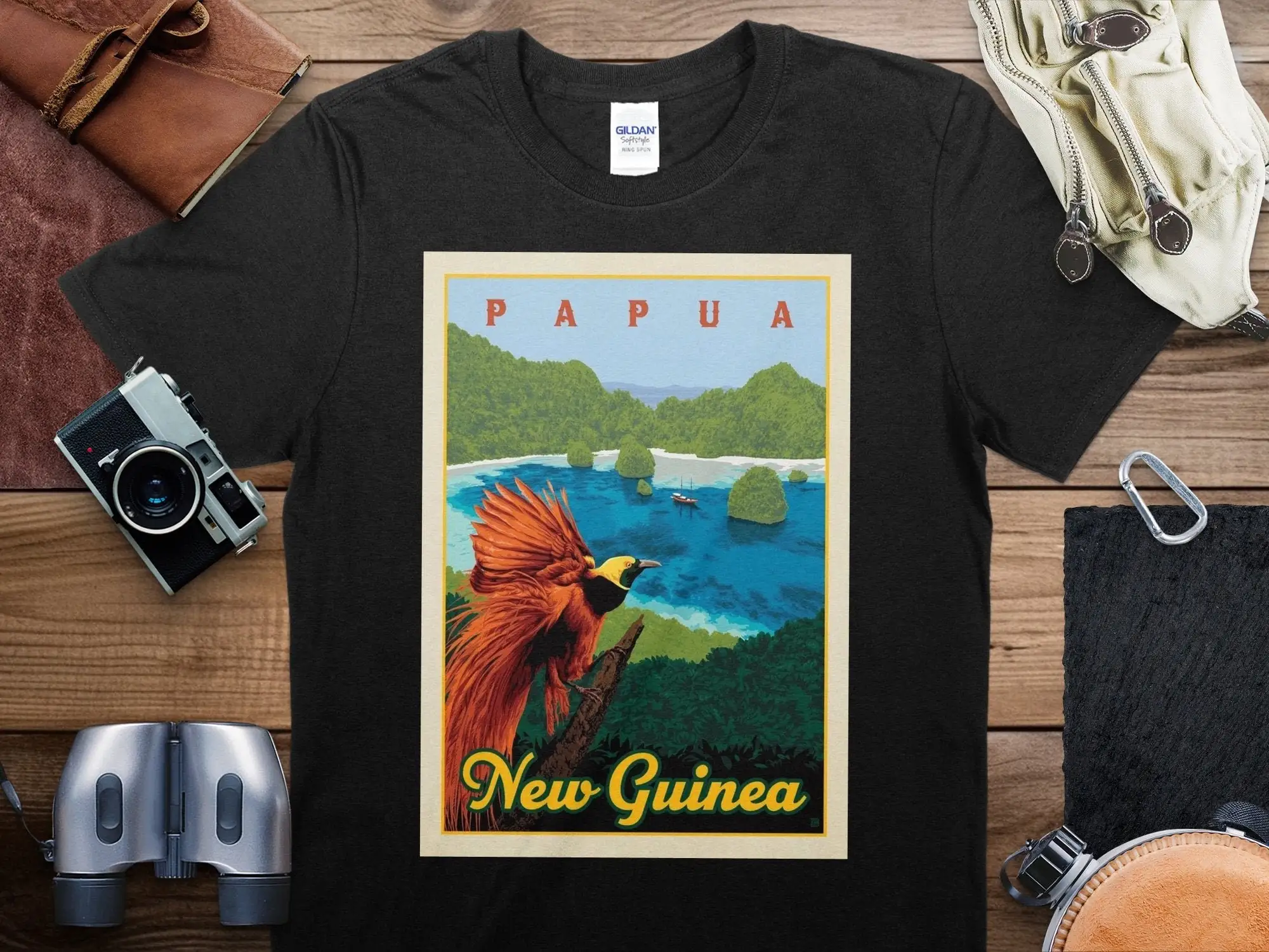 Винтажная Футболка Папуа бумажная