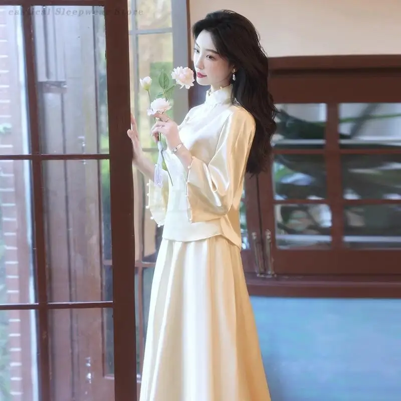 Китайское платье подружки невесты свадебные платья для помолвки традиционный