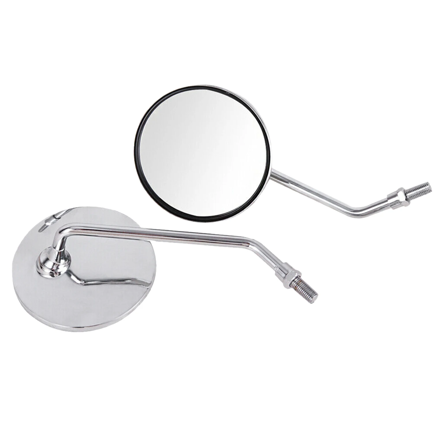 

Motorcycle Rear View Rearview Side Round Mirrors Universal 10Mm Street Bike