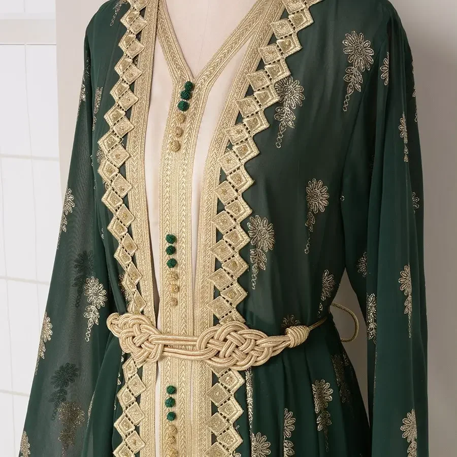 Ближневосточные мусульманские комплекты арабская одежда халат кардиган с