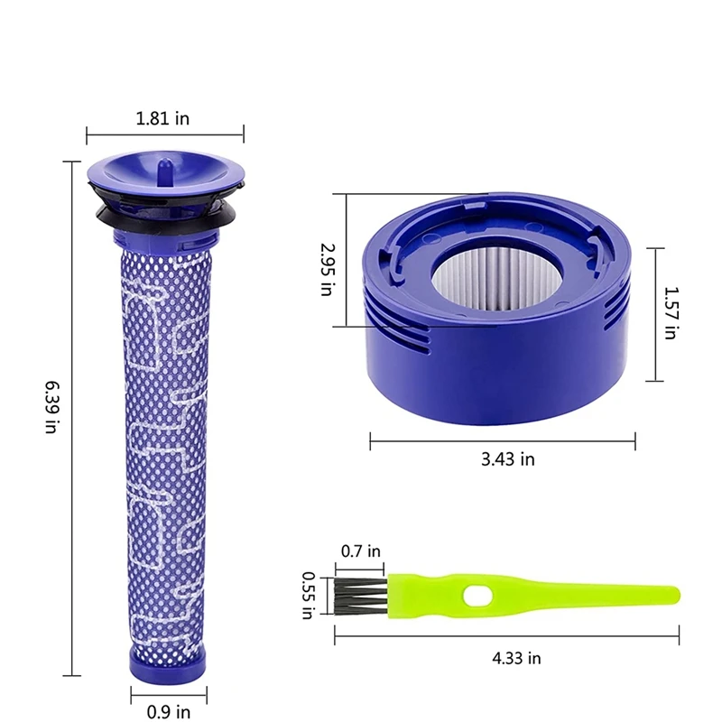 

Сменный фильтр для беспроводных пылесосов Dyson V8 V7 Animal And Absolute, часть 965661-01 и 967478-01