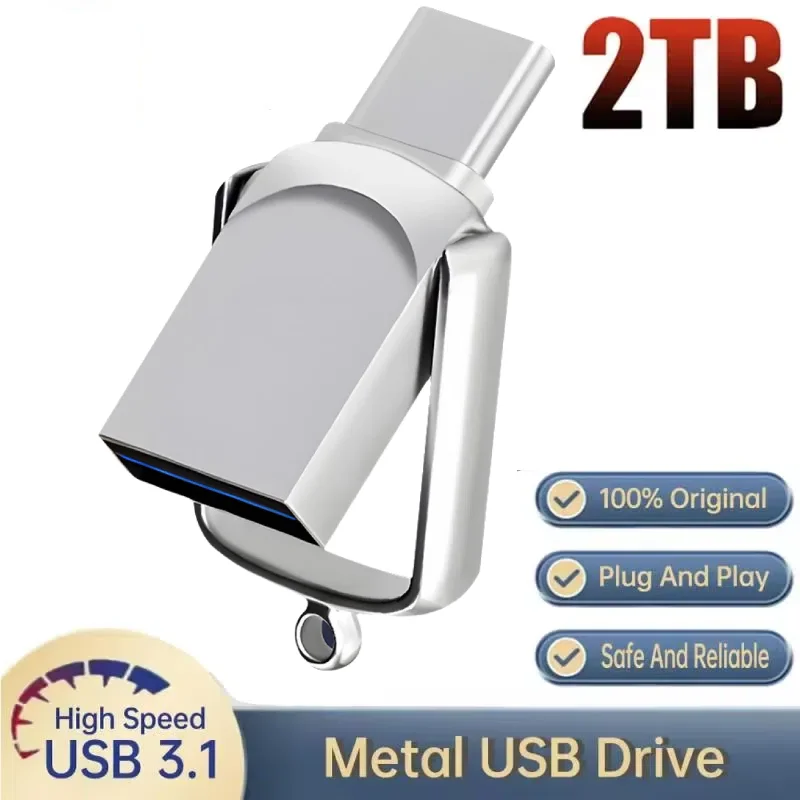 2 ТБ USB-флеш-накопители Высокоскоростная передача Металлический флэш-накопитель