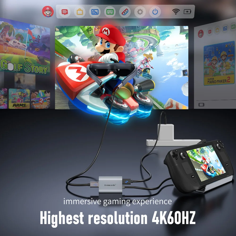 Портативный видеоадаптер Lemorele HDMI на телефон 4K 60 Гц USB-c