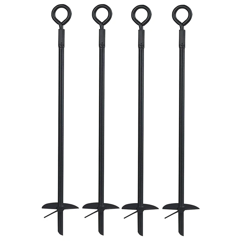 

Black Ground Anchor 15 Inches in Length Diameter, for Securing Animals, Tents, Canopies, Sheds