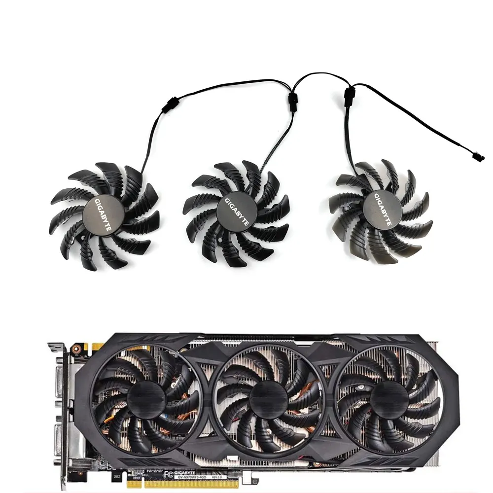 Новый вентилятор охлаждения 75 мм 2PIN 3PIN PLD08010S12H 0.25A N970 N960 GPU для Gigabyte GTX960 GTX970 GTX980 GTX