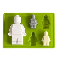 lego robot mold silicone mold diy epoxy resin candle mould aromatherapy candle wax molds plaster craft casting mould home decor