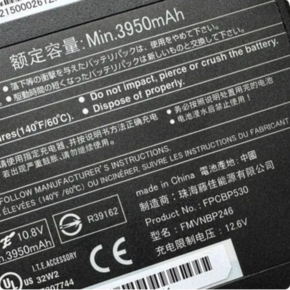 10 8 В 45 Втч FPB0337S FPCBP530 FMVNBP246 Оригинальный аккумулятор для ноутбука Fujitsu LifeBook U727 P727 P728