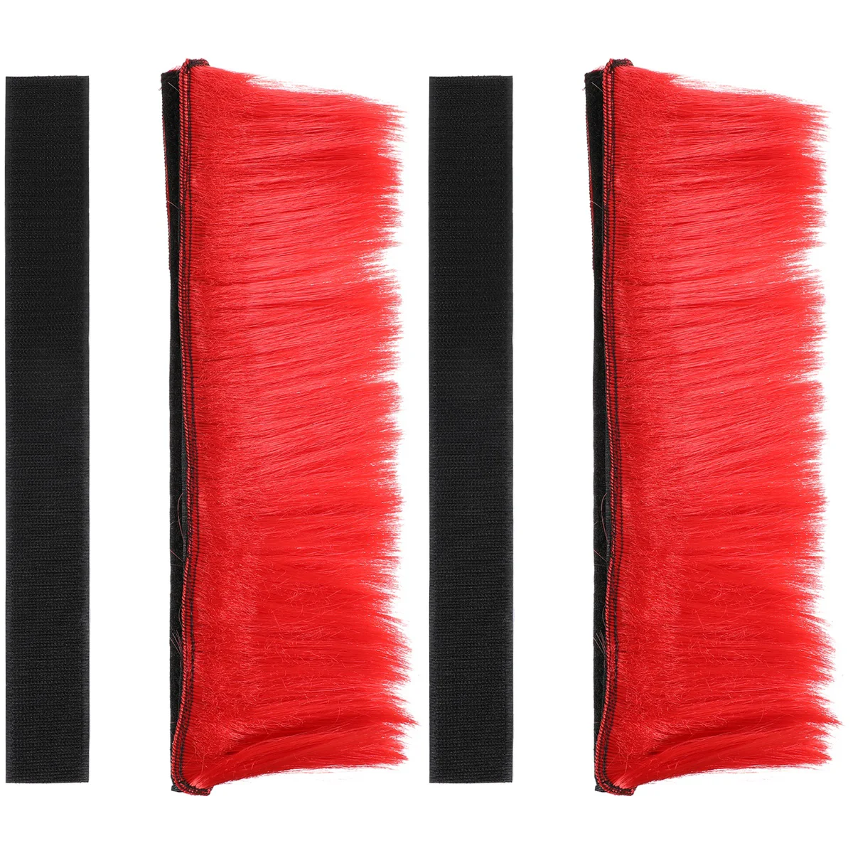 

2 PCS Motorcycle Mohawk Hair Decorations Cockscomb Motorbike Decal Accessories Mohawk Pu Accessory Motorcycle Men Women