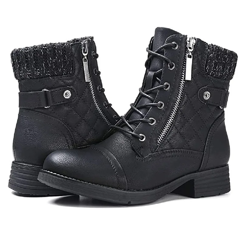 

Women's Combat Boots Lace up Ankle Booties womens shoes winter 2022 new in