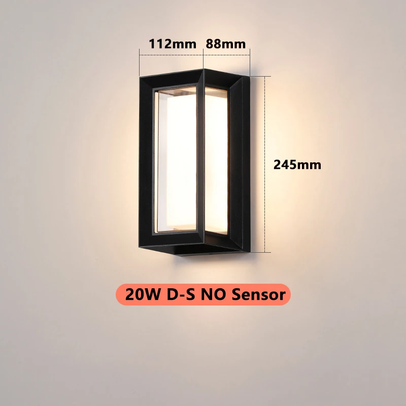 

Настенный светильник Zhengde lighting с датчиком движения 20 Вт черный