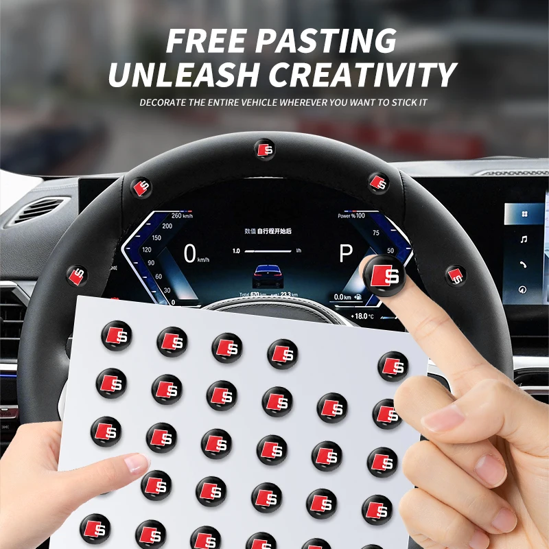 Наклейки на замочную скважину автомобиля антиблокирующие для Audi S line Cadillac Land Rover