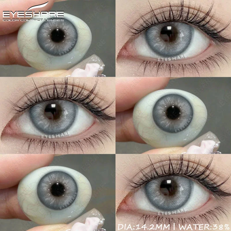 Контактные линзы EYESHARE натурального цвета для глаз 1 пара зеленые синие