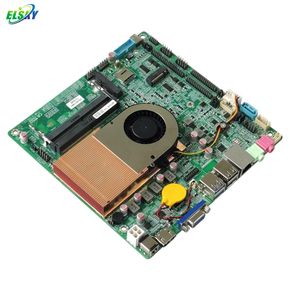 Фото Новая материнская плата ELSKY QM11U 11-го поколения с процессором Tiger Lake I3-1115G4E, X86, Linux, встраиваемая, тонкая, Mini-ITX №1