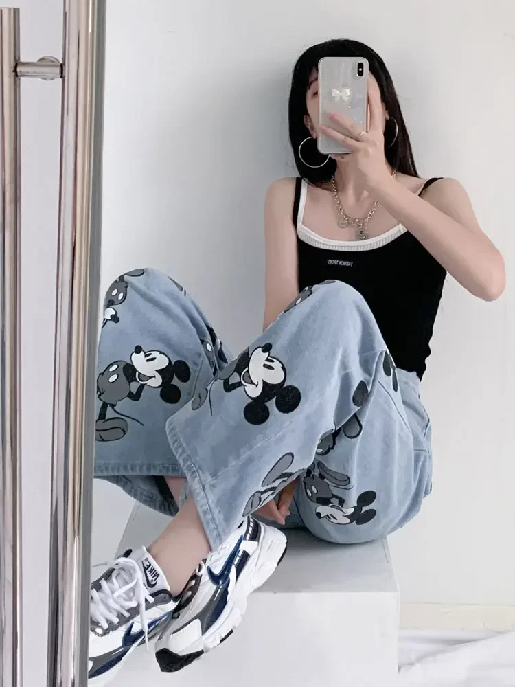 MINISO Мультфильм Джинсы