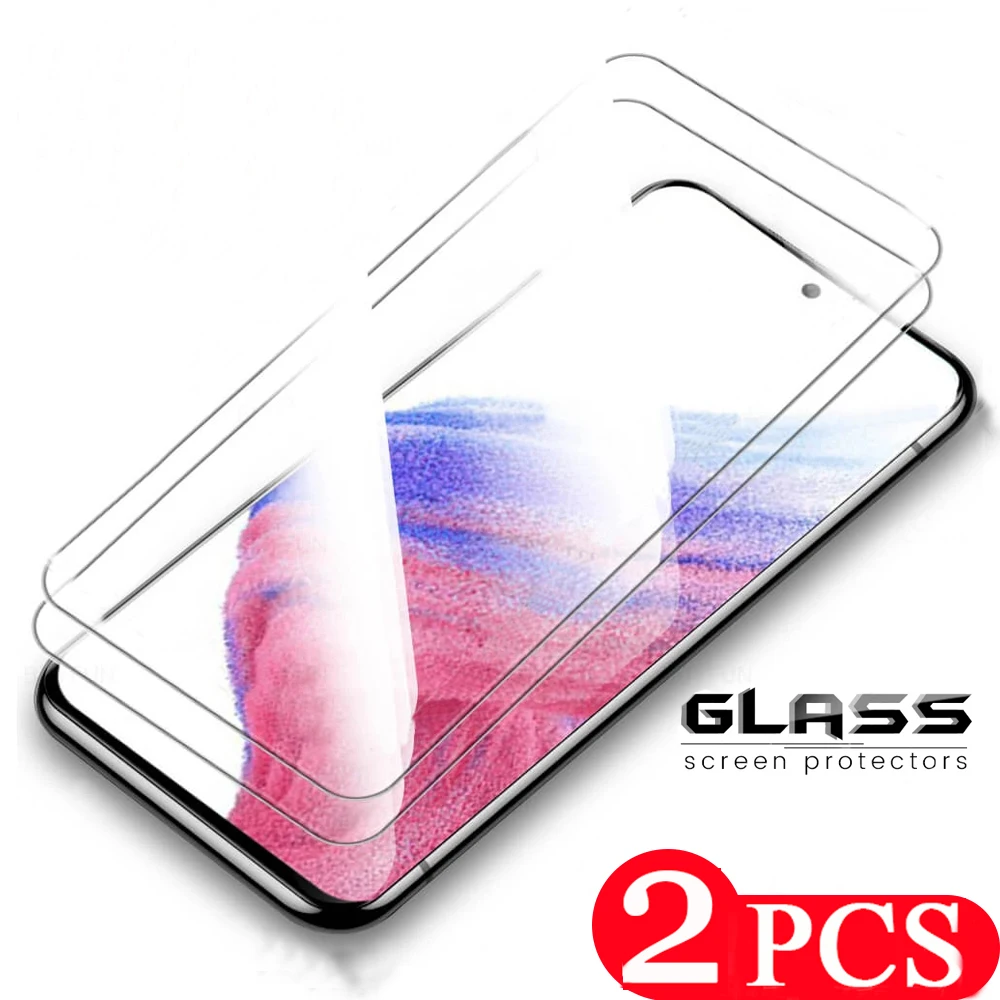 

2Pcs screen protector For Samsung Galaxy A54 M54 Tempered glass A51 A52 A53 M51 M52 M53 M62 A11 M11 A71 A71S A72 A73 A91 HD film
