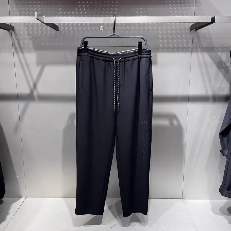 Весна 2024 модные спортивные Прямые брюки со шнуровкой повседневные штаны для