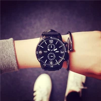 men watches fashion sports big dial leather belt quartz wrist watch women not mechanical watches waterproof clock gift