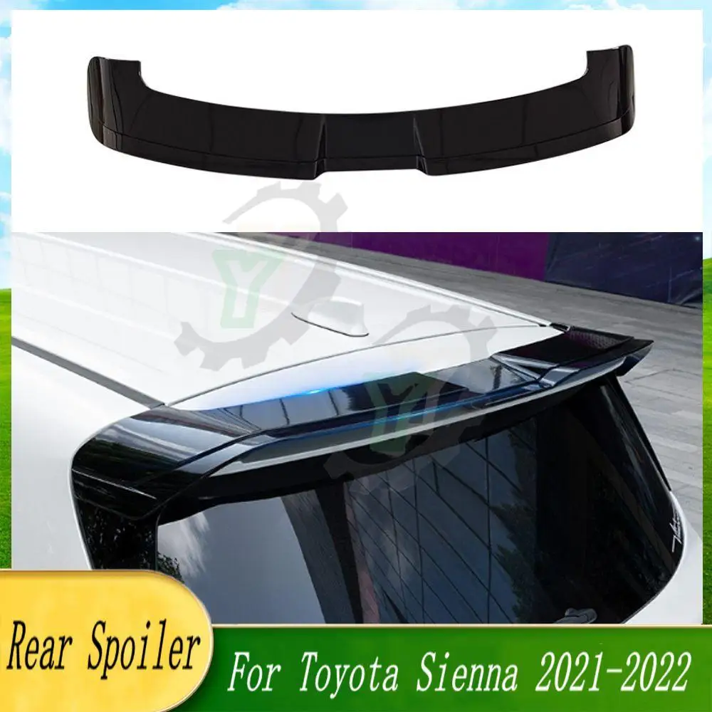 

21 22 High Quality ABS Plastic Rear Roof Spoiler Trunk Wing Lip Boot Cover For Toyota Sienna 2021-2022 Car Accessories