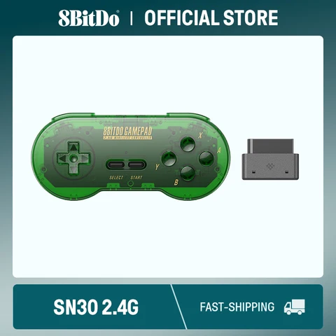 8BitDo SN30 беспроводной геймпад для SNES нефритовый зеленый