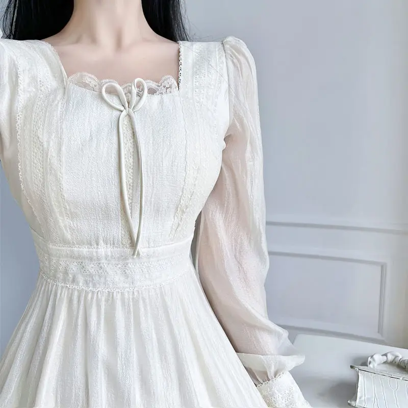 Женское длинное Бандажное платье элегантное модное с квадратным вырезом для