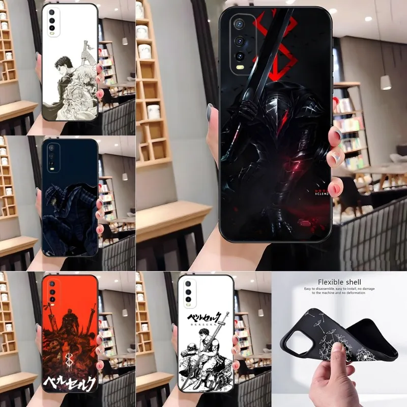 

Anime Berserk Guts Phone Case For VIVO Y31 V21e V23 Y31s Y73 X60 X70 X80 Y33s Y21 Y76 Y15s T1 IQOO 9 U5 U5x Pro ProPlus Cover