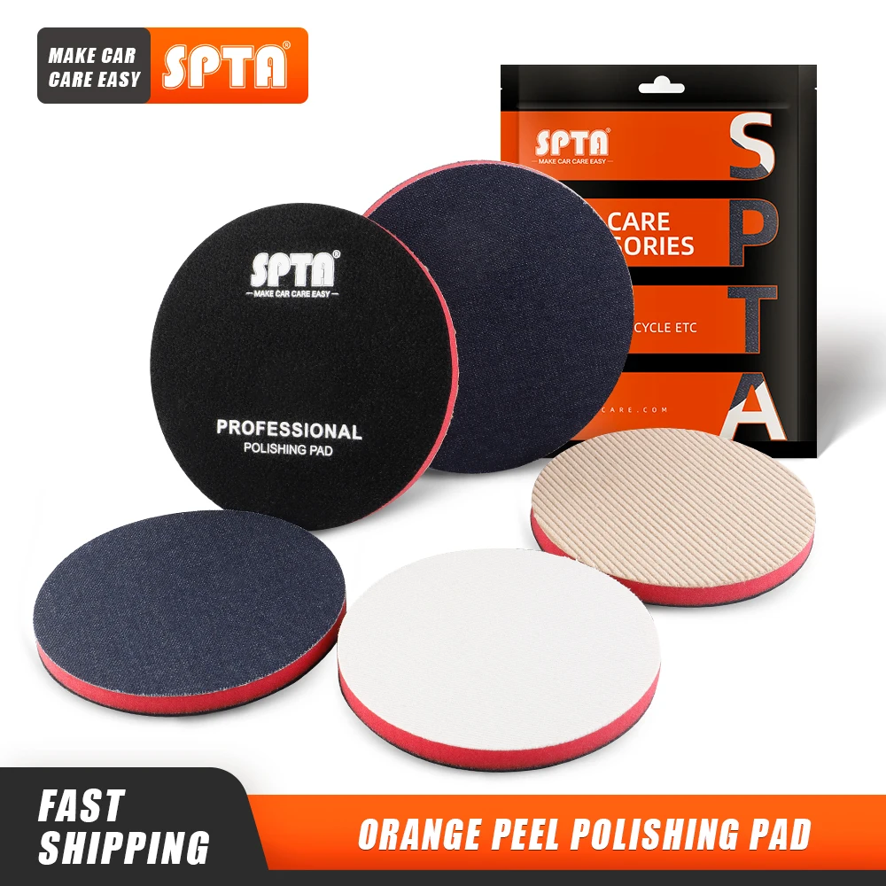 

(Single Sale) SPTA Car Orange-peel Removal Buffing Polishing Pad Denim Pad 1000/2000/3000 Grit 3" 5" 6" Denim Car Polishing Disc