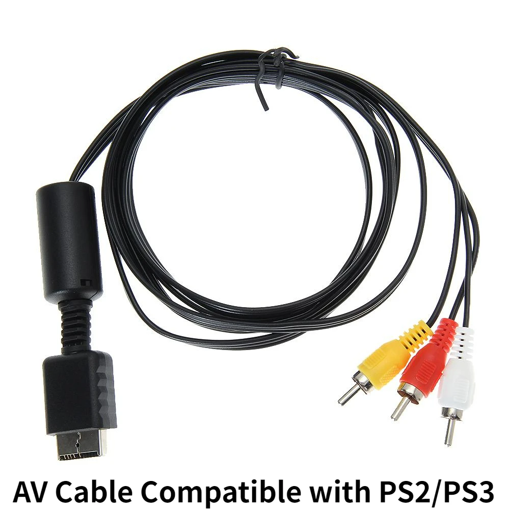

Nku 1.8m 6ft Audio Video AV To RCA Composite Cable Cord Compatible with Sony Playstation PS2 PS3 Game Console HDTV Display