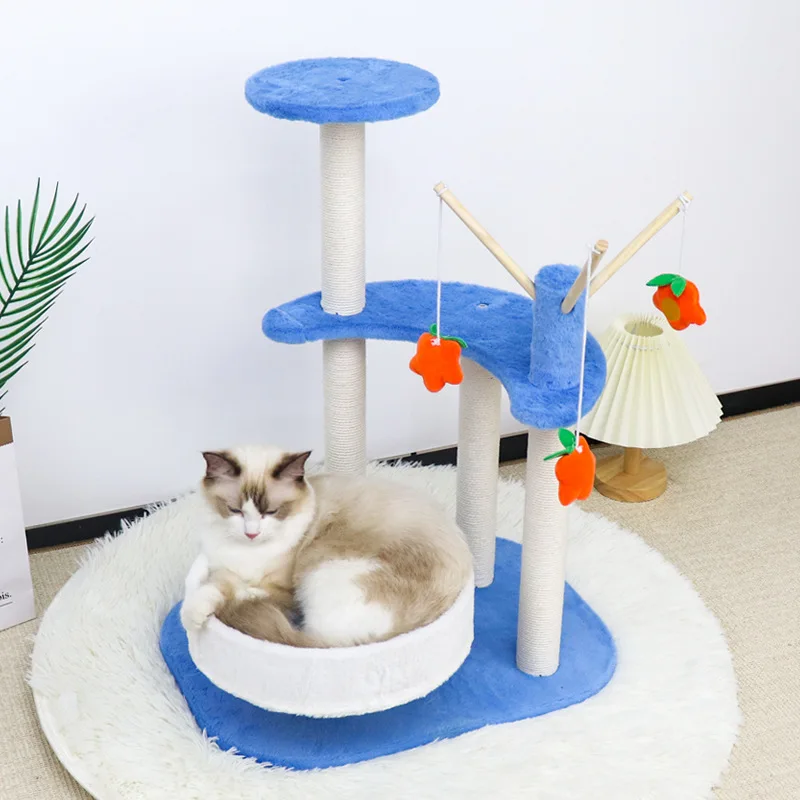 

Cat Climbing Frame New Product Small Cat Tree Nest with Jumping Platform Scratching Board Cloud Cat Toy
