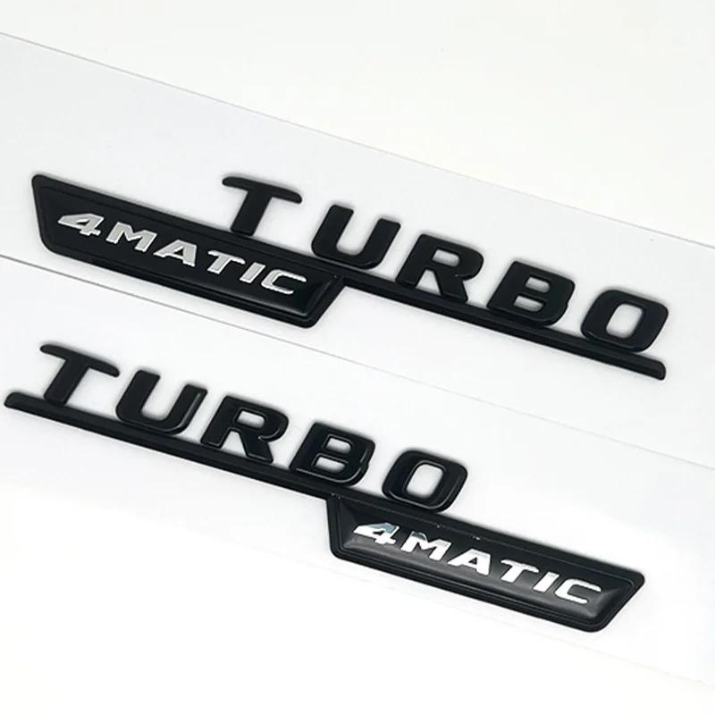 2 шт. автомобильные буквы на крыло, значок Turbo 4matic Plus, эмблема, наклейка для Mercedes AMG A45 CLA45 C117 GLA45 GLE53 X247, аксессуары