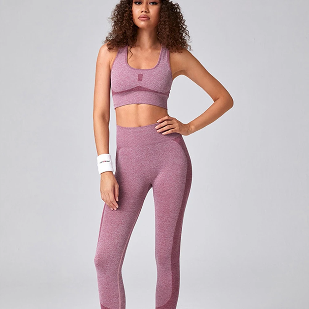 Mesh Women Yoga Set Workout Sports wear Gym Clothing Fitness Yoga beautiful back slim Top High Waist Leggings Sports Suit