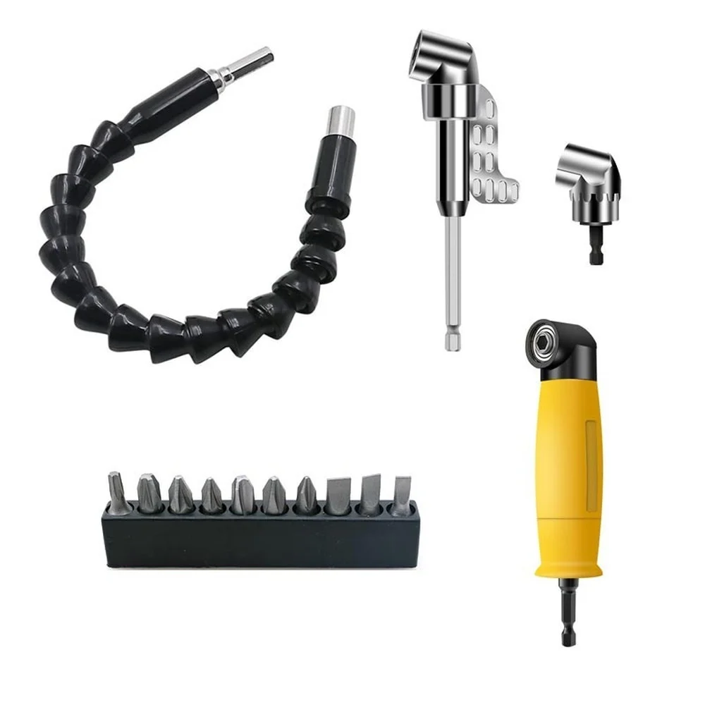 

90/105 Degree Angle Extension Screw Driver Socket Holder Adapter Adjustable Bits Nozzles for Screwdrivers Bit Right Angle Head