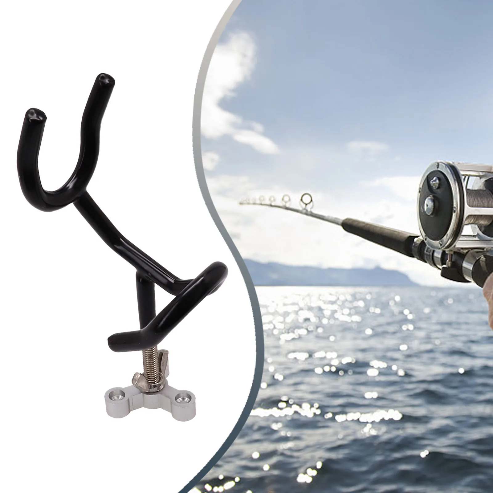 

Fishing Rod Holder Adjustable Fishing Rod Holder with Secure Mounting Base and Ultra Durable Steel Construction