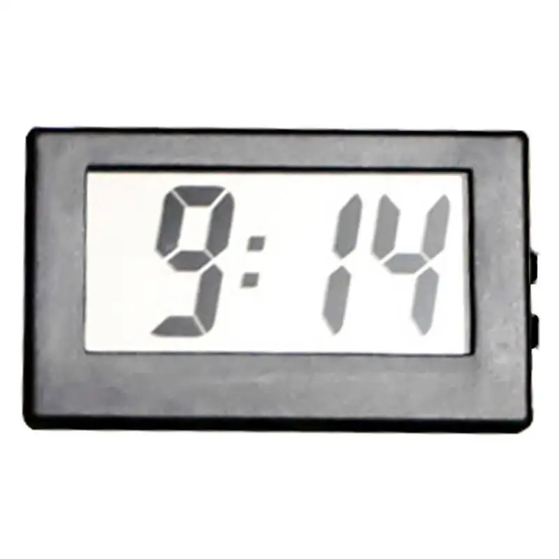 Silent Countdown Clock For Car Liquid Crystal Car Clock Digital Button Battery Mini Automotive Watch For Home