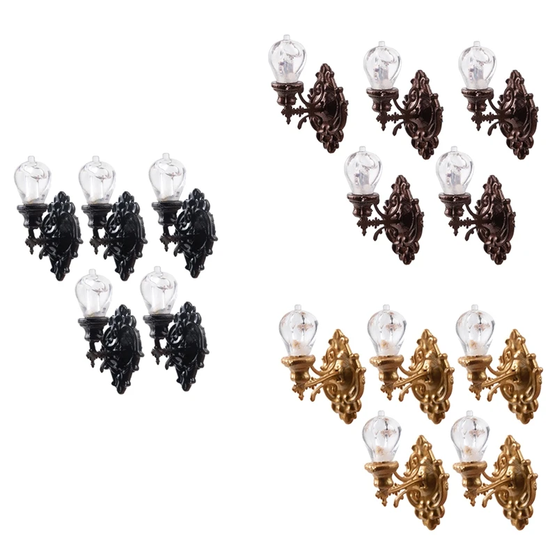 

Pack Of 5 Model Wall Light 1/87 Scale White Light Miniature Sand Table Courtyard Mini Landscape Decoration