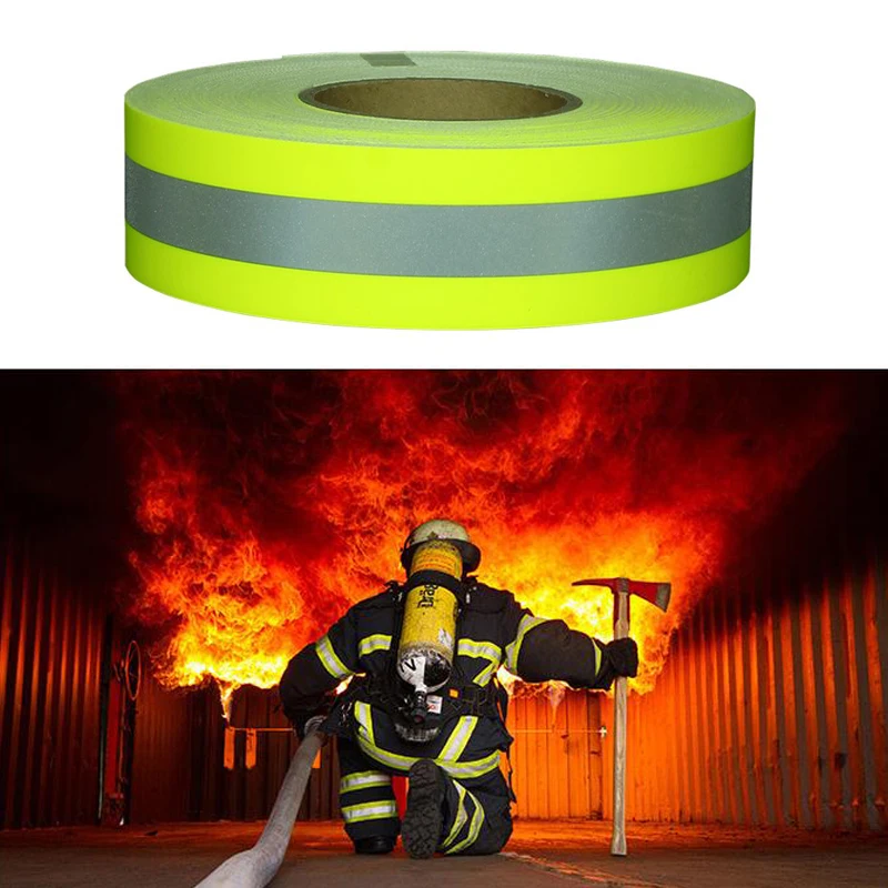 

High Light Reflective Flame Retardant Warning Webbing Fluorescent Clothing Accessories For Fire Police Security Personnel
