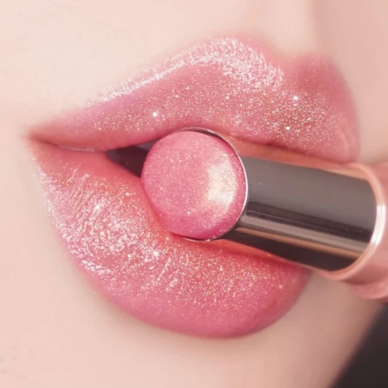 

1PCs Shiny Lip Gloss Diamond Glitter Lipstick Temperature Changing Color Waterproof Shimmer Makeup Nude Pink Lip Gloss Cosmetics
