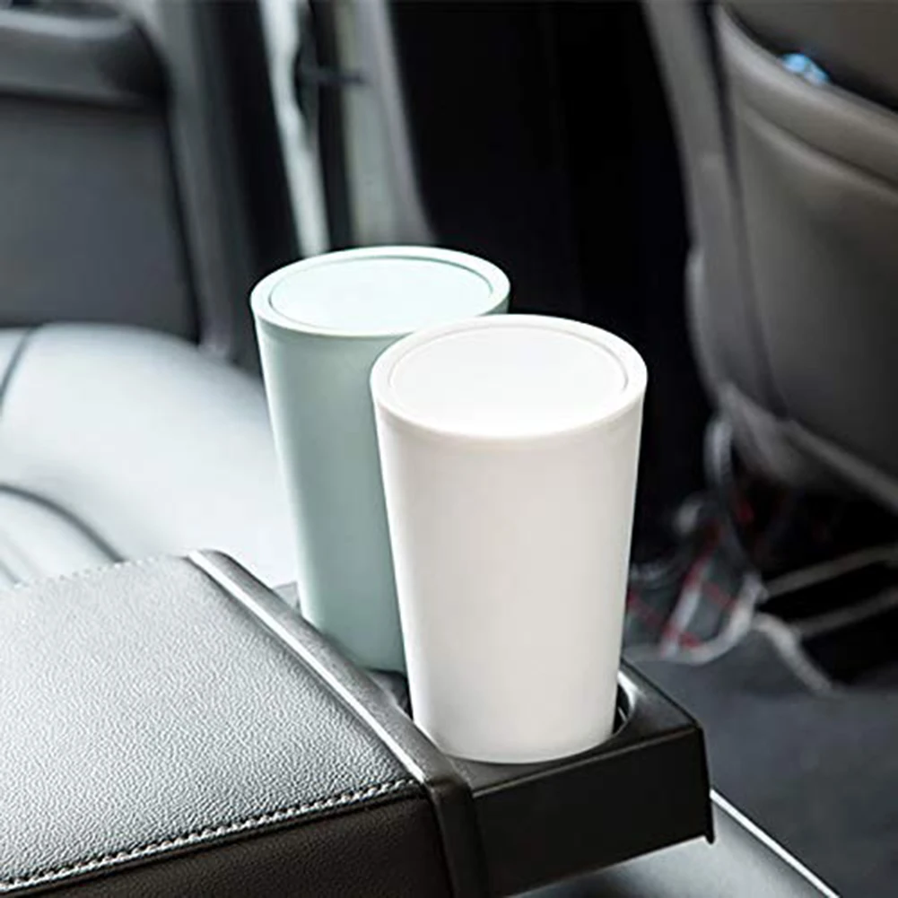 

Car Trash Can Bin Portable Garbage Holder With Lid Rubbish Dust Storage Box Organizer Car Accessories