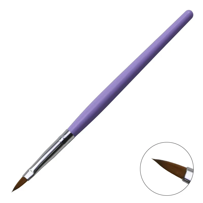 

Кисть для ногтей, пурпурная ручка для дизайна ногтей, принадлежности для рисования, кисть для нанесения УФ-геля, инструменты для рисования