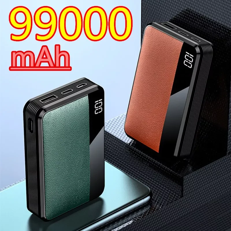 

NEW2023 99000mAh Power Bank Portable Charger 2 USB Power Bank External Batteries For Xiaomi Phone