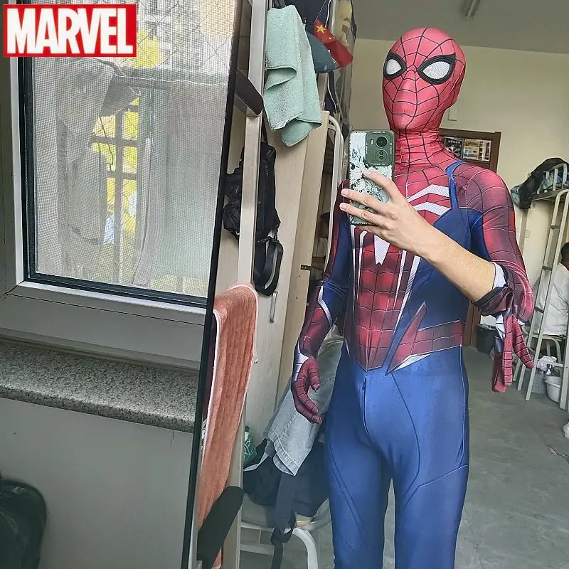 

Anime Marvel Spider Man Ps5 Cosplay Costume Peter-Parker Superhero Jumpsuit Halloween Comic-Con Props Bodysuit Kids Adult Gift