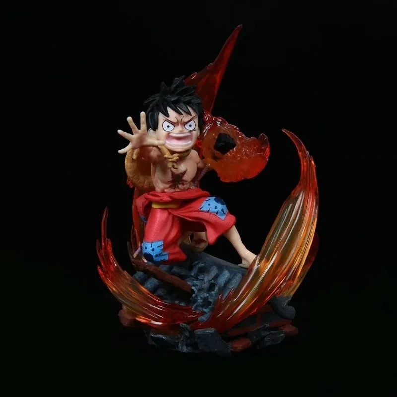 

Anime One Piece Monkey D Luffy Kimono Fire Fist Gear2 PVC Action Figure Collectible Model Doll Toy 14cm