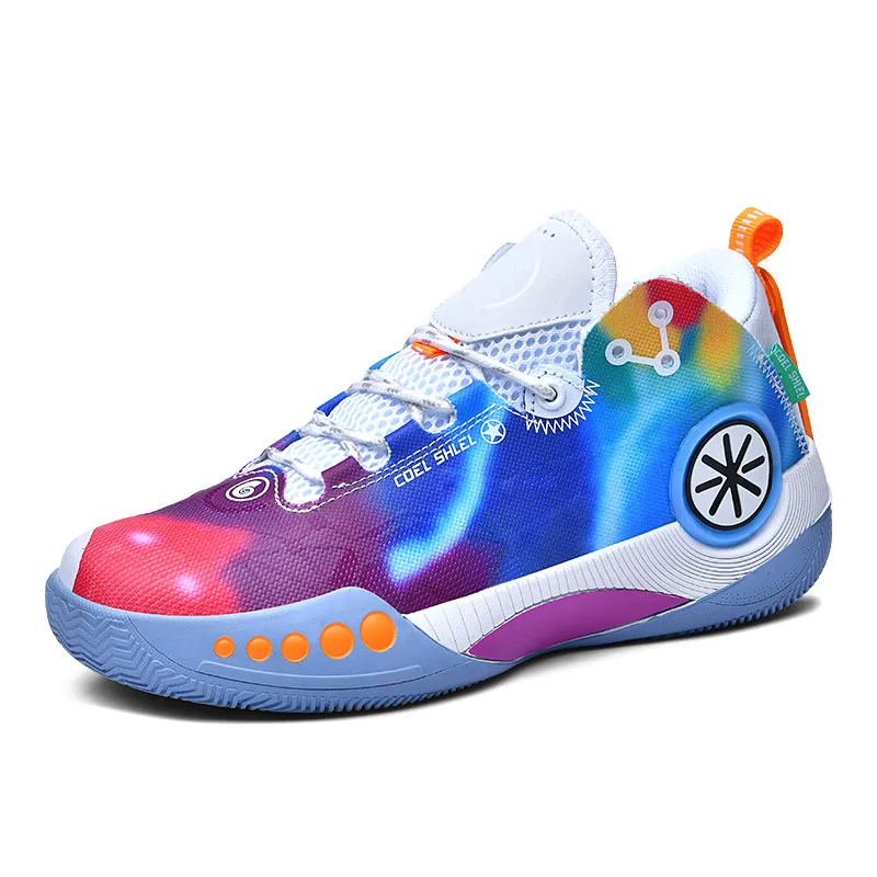 Brand Mens Professional Basketball Shoes Couple Fashion Colorful Sneakers Men Athletic Sport Shoes High Top Basket Sneakers Men