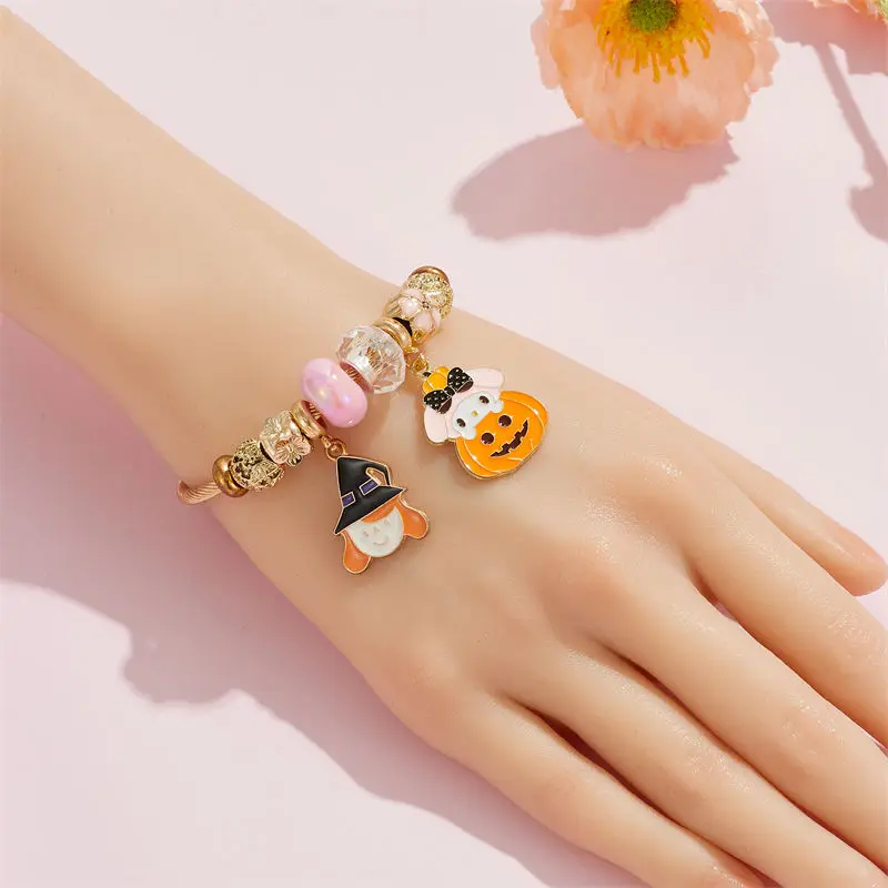 

Регулируемый браслет Ins Melody Sanrio с открытым ртом для всех святых женский ученический мультяшный модный браслет из бусин