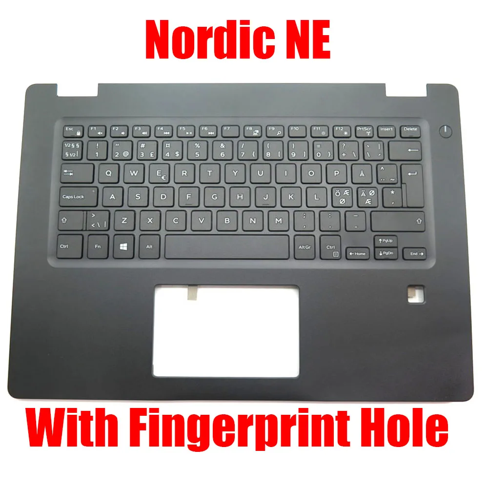 Подставка для рук ноутбука DELL Latitude 3490 073TX6 73TX6 без подсветки Nordic с отверстием