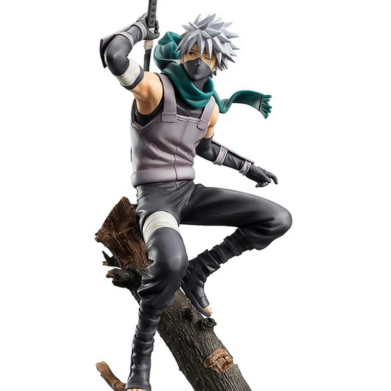 

18cm Anime Naruto Figure Anbu Ninja Kakashi PVC Action Figure Toy No Base Collection Cartoon Model Two-dimensional Computer Case