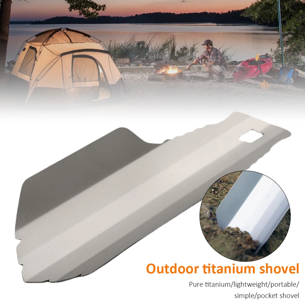 

Titanium Camping Shovels Outdoor Compact Poop Shovel/Trowel Ultralight Backpacking Multi Tool for Hiking Camping and Survival