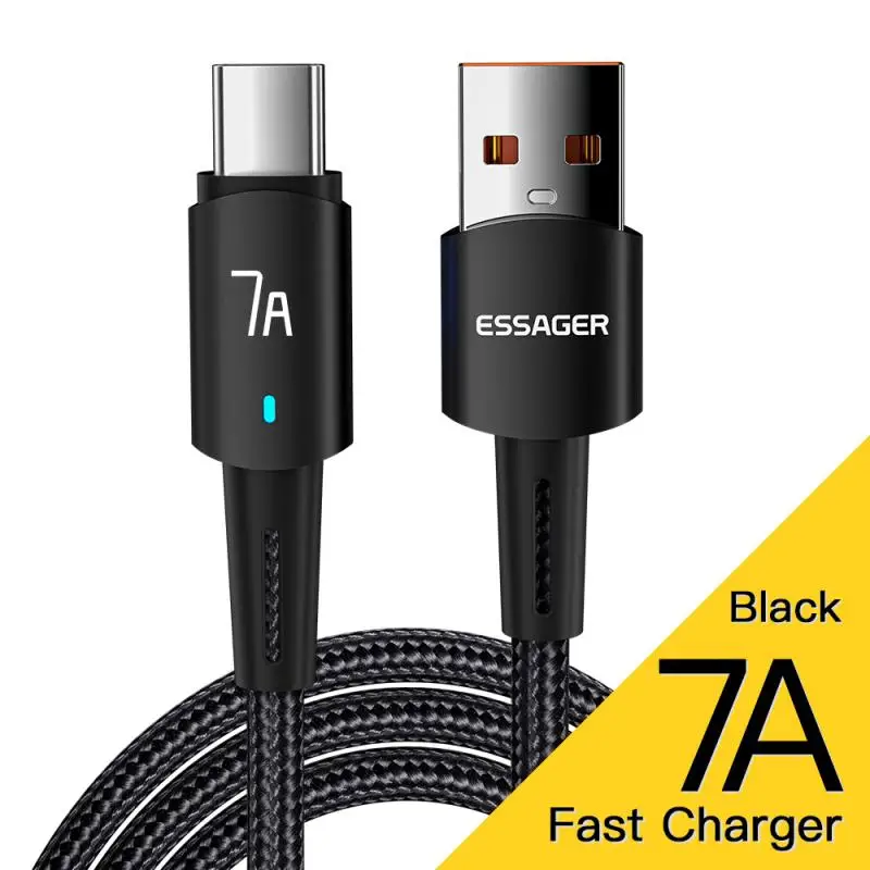 

7a Fast Charging Data Cord Aluminum 480mbps Wire Usb2.0 Type C Cable For Huawei P40 Samsung 100w Usb C Cable Charger Cable