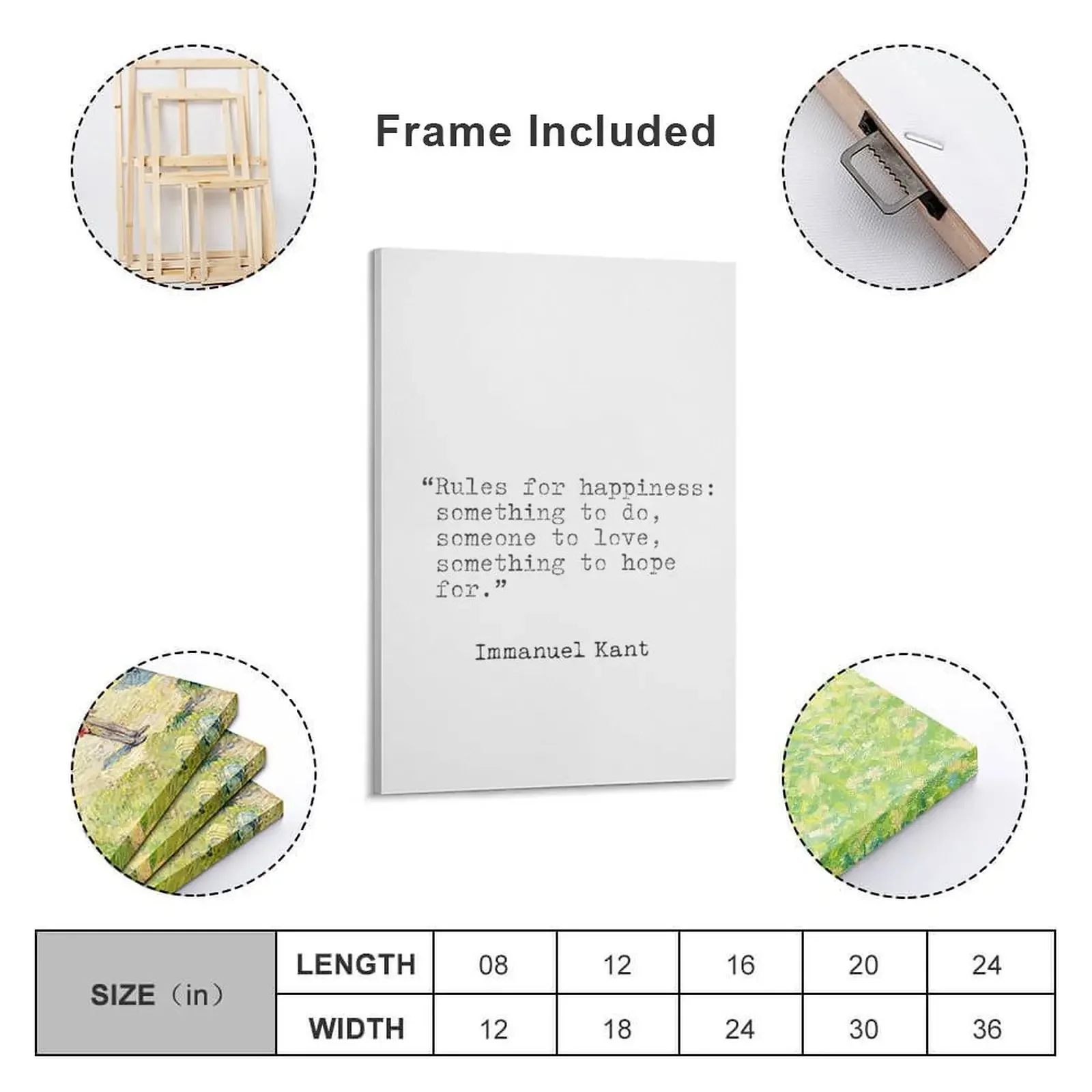 Картина на холсте с цитатами Иммануэль кант настенные постеры для комнаты